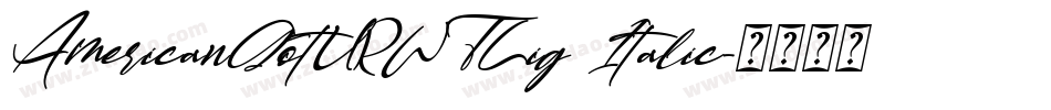AmericanGotURWTLig Italic字体转换